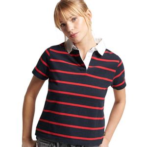 Superdry Vintage Stripe Rugby Short Sleeve Polo Zwart XS-S Vrouw