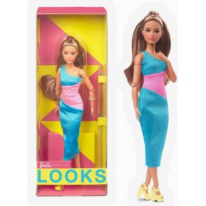 Barbie Signature Looks Long Dress Doll Veelkleurig