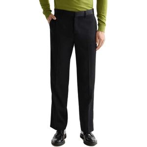 Scotch & Soda Otis Sateen Trimmed Structure Stripe Relaxed Straight Chino Broek