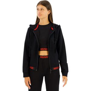 HUGO - Relaxed-fit - Hoodie - Katoenmix - Met Logotailleband