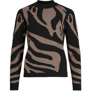Object Ray Aop Sweater Bruin M Vrouw