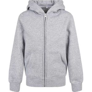 Build Your Brand Organic Basic Full Zip Sweatshirt Grijs 146-152 cm Jongen