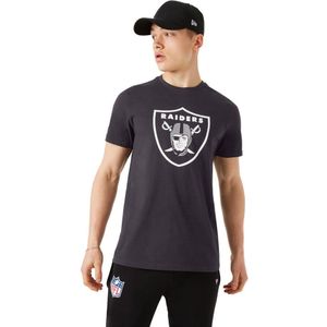 New Era Nfl Outline Logo Las Vegas Raiders Short Sleeve T-shirt Grijs S Man