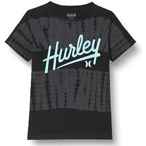 Hurley Tie Dye Script Short Sleeve T-shirt Grijs 10-11 Years Jongen