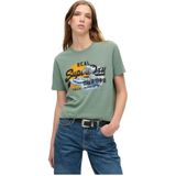 Superdry - Tokyo Relaxed T-shirt - Groen - Katoen - Grafische Print