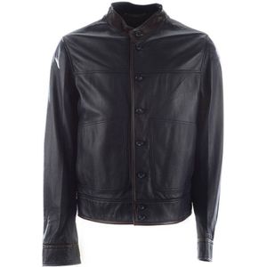 Dolce & Gabbana 743330 Leather Jacket Zwart 48 Man