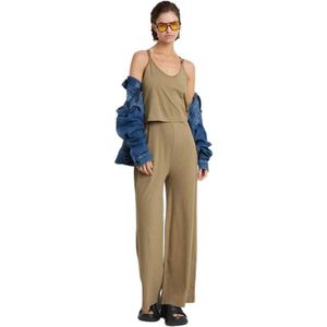 G-star Spaghetti Strap Loose Fit Jumpsuit Beige S Vrouw