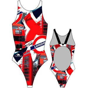 Turbo - London Pro Resist - Zwemkleding - Rood - Zwart - Dames
