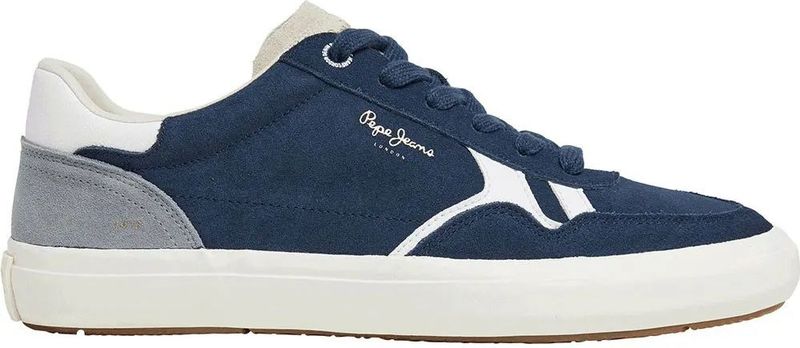Pepe Jeans - PMS31058 Travis Free - Groen - Leren Sportschoenen - Plat - Veters