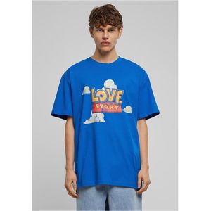Mister Tee Love Story Heavy Oversize+ Short Sleeve T-shirt Blauw XS Man