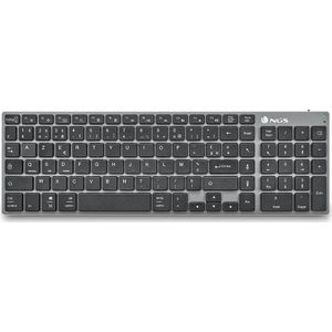 NGS FORTUNE-BT, AZERTY, FR toetsenbord Bluetooth Frans Zwart, Zilver