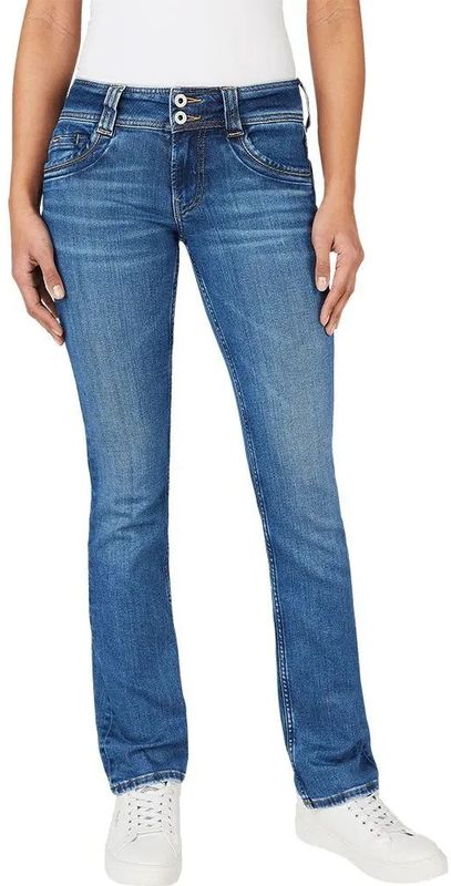Pepe Jeans - PL204588XW6 - Slanke Jeans - Blauw - Casual - Katoen - Denim