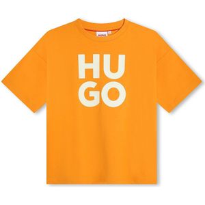Hugo G00008 Short Sleeve T-shirt Oranje 4 Years