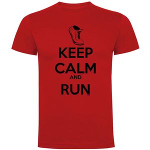 Kruskis Keep Calm And Run Short Sleeve T-shirt Rood M Man