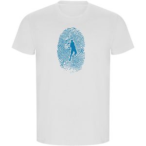 Kruskis Tennis Fingerprint Eco Short Sleeve T-shirt Wit S Man