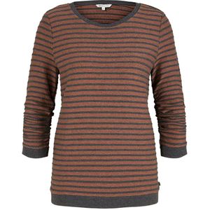 Tom Tailor All Over Stripes Sweatshirt Bruin L Vrouw