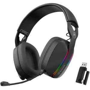 Marvo Pulz 70W gaming-hoofdtelefoon, zwart, tri-mode, Gaming headset