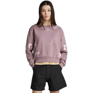 G-star Multi Cropped Loose Sweatshirt Paars XL Vrouw