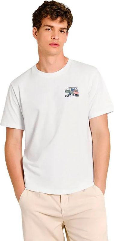 Pepe Jeans - PM509651 - T-shirt - Wit - Katoen - Korte Mouwen