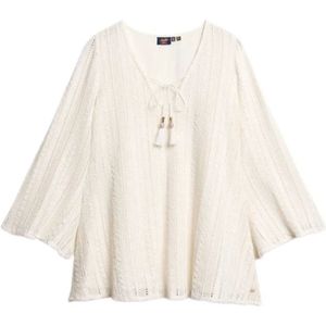 Superdry - Ibiza - Korte Kanten Jurk - Ontspannen Pasvorm - Lange Mouwen - V-hals