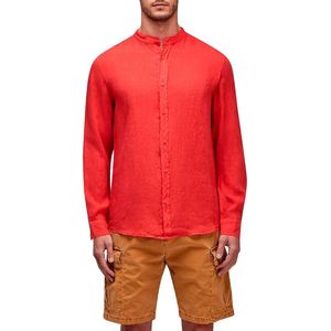 Sundek Linen With Mandar Collar Overhemd Met Lange Mouwen