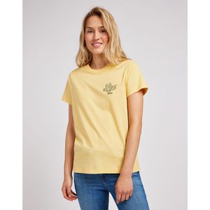 Lee Small Logo Short Sleeve T-shirt Geel XL Vrouw