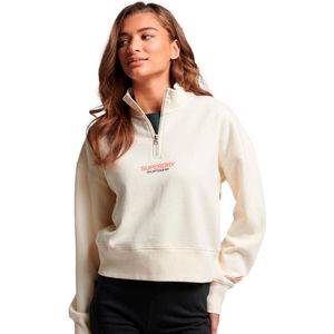 Superdry Half Zip Sweater Beige 2XS Vrouw