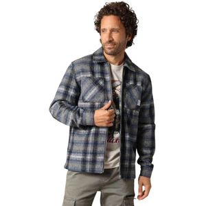 Deeluxe - Yukio - Overhemd - Marineblauw - Geruit - Lange Mouwen