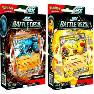 Pokemon Trading Card Game Ampharos And Lucario Ex Battle Deck English Assorted Pokémon Trading Cards Transparant