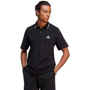 Adidas Sl Pique Ps Short Sleeve Polo Zwart L / Regular Man