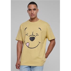 Mister Tee Disney 100 Winnie Pooh Face Oversize Short Sleeve T-shirt Geel 5XL Man
