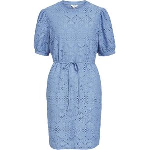 Object Feodora Short Sleeve Short Dress Blauw S Vrouw