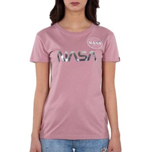 Alpha Industries Nasa Pm Short Sleeve T-shirt Roze S Vrouw