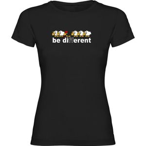 Kruskis Be Different Tennis Short Sleeve T-shirt Zwart XL Vrouw