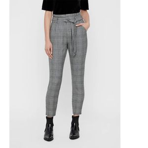 Vero Moda High Waist Paperbag Check Broek Gerenoveerd