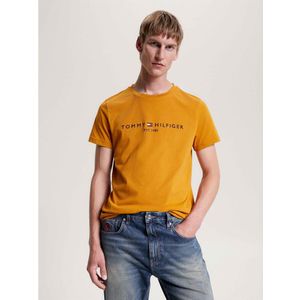 Tommy Hilfiger Logo Short Sleeve T-shirt Geel L Man