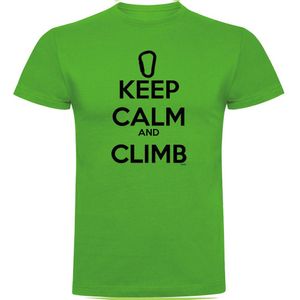 Kruskis Keep Calm And Climb Short Sleeve T-shirt Groen L Man