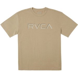 Rvca Big Embossed Short Sleeve T-shirt Beige S Man