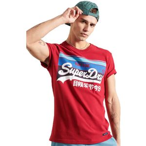 Superdry Vintage Logo Cali Stripe 220 Short Sleeve T-shirt Rood S Man