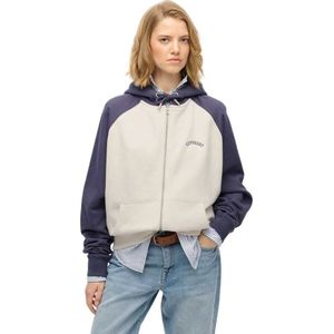 Superdry Essential Logo Oversized Raglan Sweatshirt Met Rits