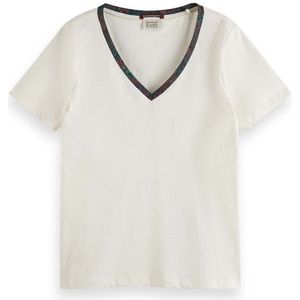 Scotch & Soda 174825 T-shirt Met Korte Mouwen En V-hals