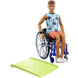 Barbie Ken Fashionista With Wheelchair Doll Zilver