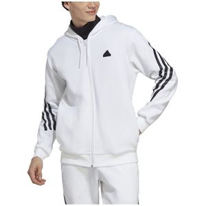 Adidas Future Icons 3 Stripes Full Zip Sweatshirt Wit L / Regular Man