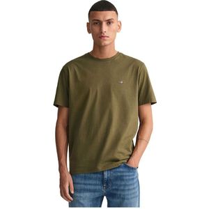 Gant Reg Shield Short Sleeve T-shirt Groen XL Man