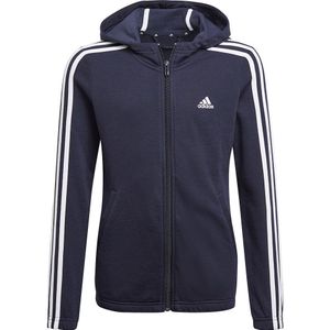 Adidas Essentials 3 Stripes Hoodie Blauw 9-10 Years