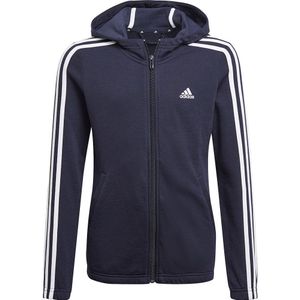 Adidas Essentials 3 Stripes Hoodie Blauw 13-14 Years