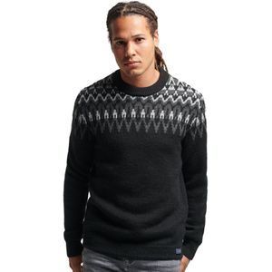 Superdry Vintage Fairisle Sweater Zwart S Man