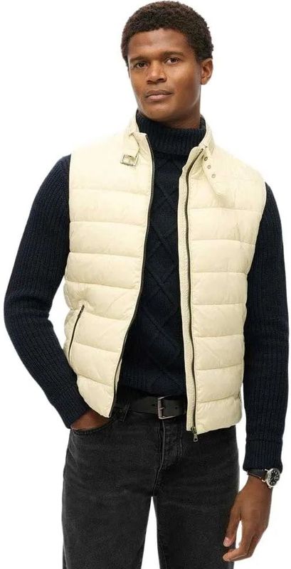 Superdry - Lightweight Padded Gilet - Zwart - Winddicht - Slim Fit