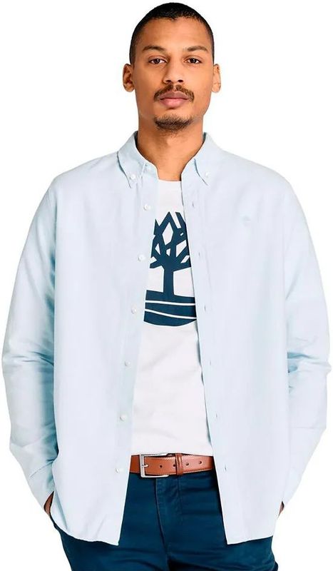 Timberland - TB0A44VUB021 - Overhemd - Blauw - Oxford - Lange Mouwen