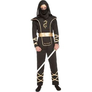 Viving Costumes Black Ninja Man Custom Zwart S